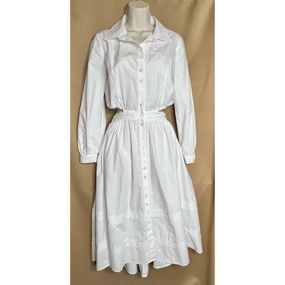 Toccin NY White Cutout Shirt Dress 6 - Picture 5 of 9